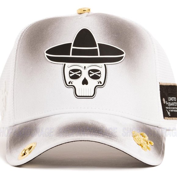 Red Monkey Sombrero Sugar Skull Limited Unisex Trucker Hat Cap RM1470 | 4 Colors - Picture 5 of 16